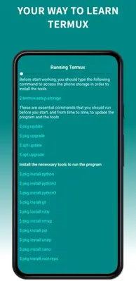 Learn Termux and Linux android App screenshot 5